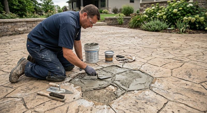 Decorative Concrete Repair in Roseville, CA