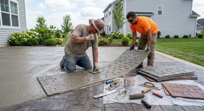 Patio Overlay Installation in Dallas, TX