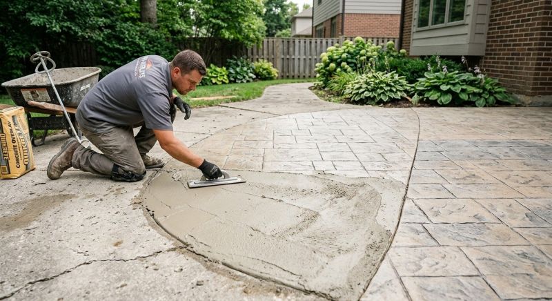 Stamped Concrete Patio Installation in Fort Worth, TX