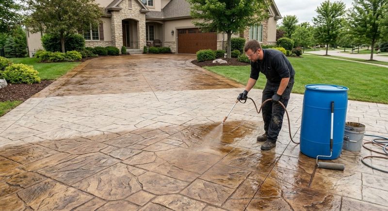 Concrete Driveway Refinishing in Corpus Christi, TX